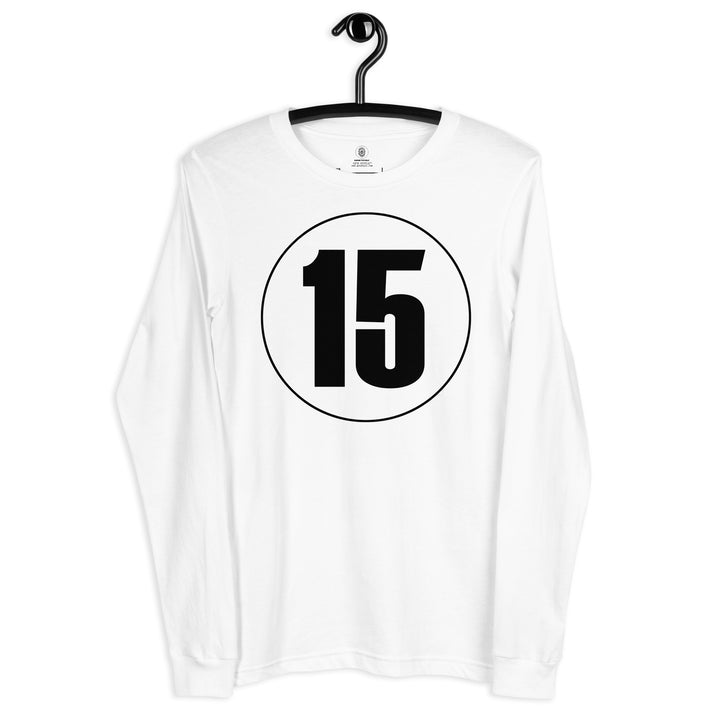 Unisex Long Sleeve Tee: Black on White 15