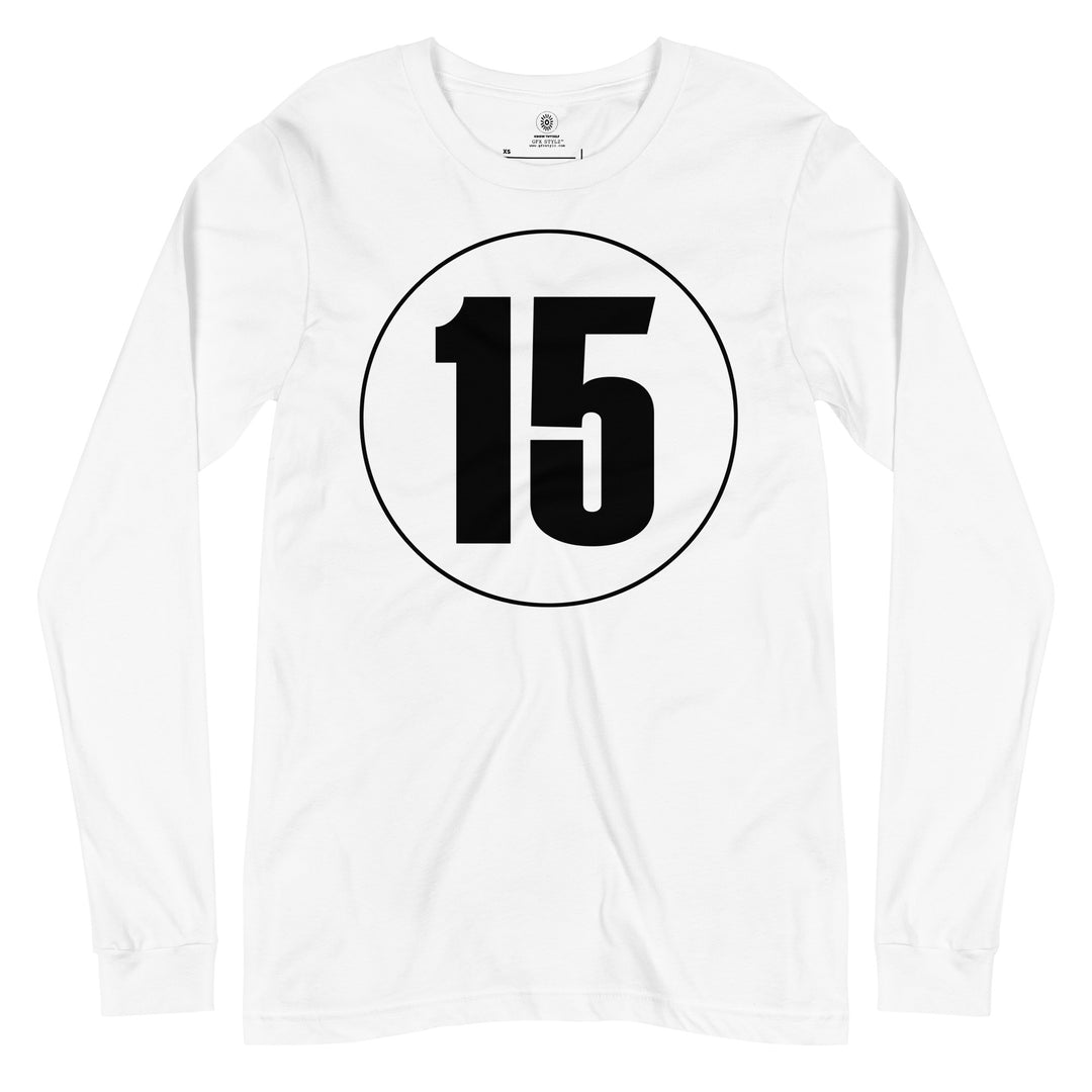 Unisex Long Sleeve Tee: Black on White 15