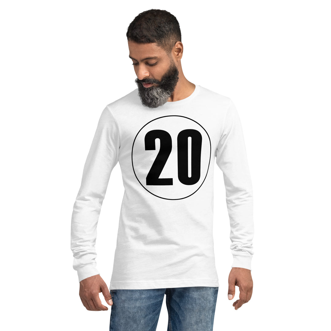 Unisex Long Sleeve Tee: Black on White 20