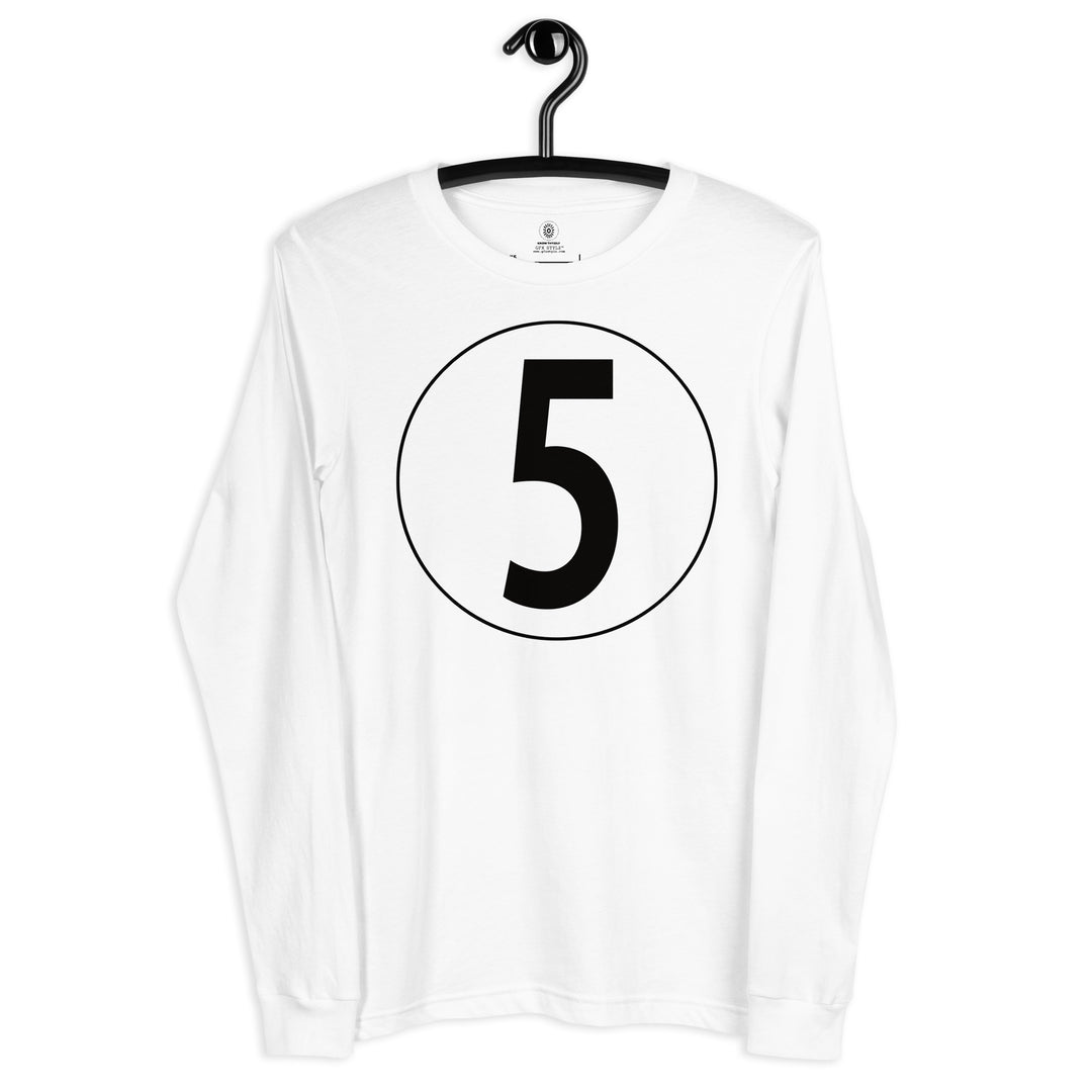 Unisex Long Sleeve Tee: Black on White 5