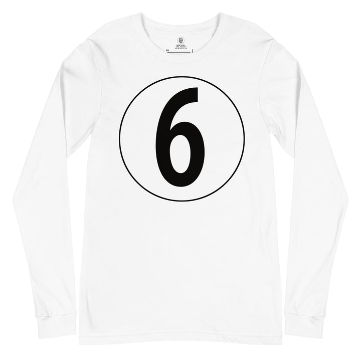 Unisex Long Sleeve Tee: Black on White 6