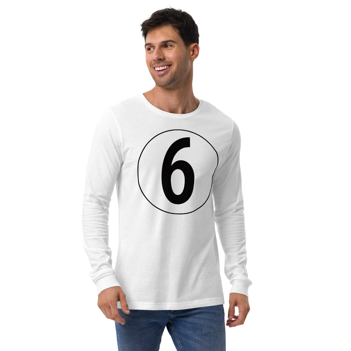 Unisex Long Sleeve Tee: Black on White 6