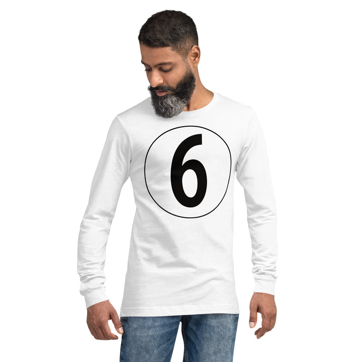 Unisex Long Sleeve Tee: Black on White 6