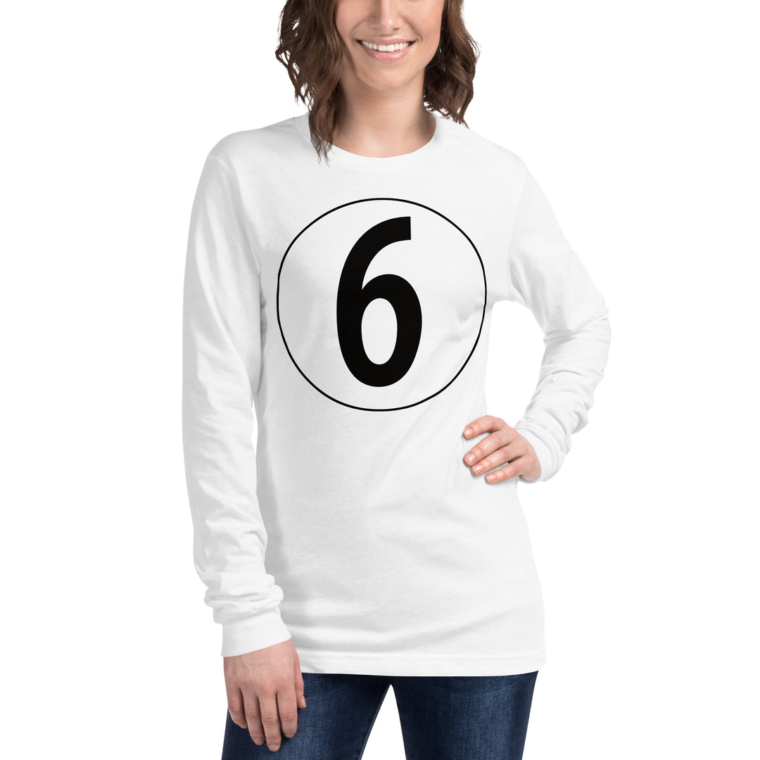 Unisex Long Sleeve Tee: Black on White 6