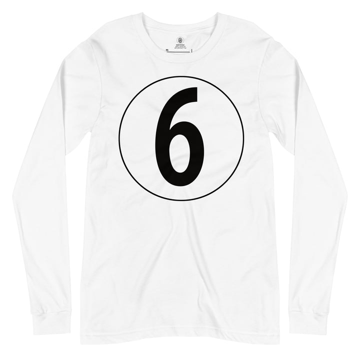 Unisex Long Sleeve Tee: Black on White 6