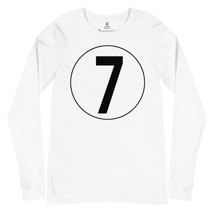 Unisex Long Sleeve Tee: Black on White 7