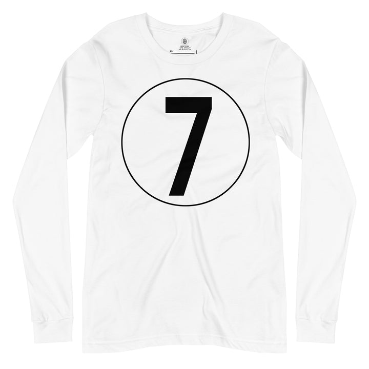 Unisex Long Sleeve Tee: Black on White 7