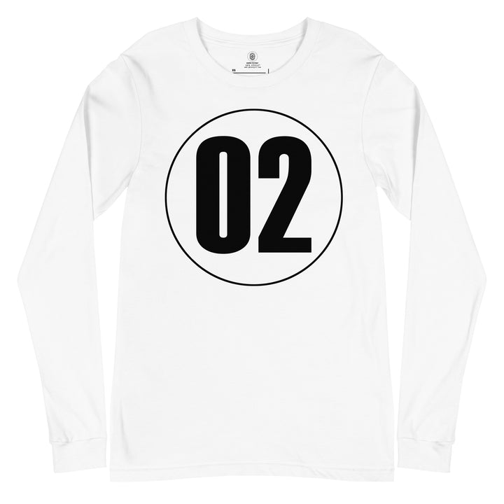 Unisex Long Sleeve Tee: Black on White 02