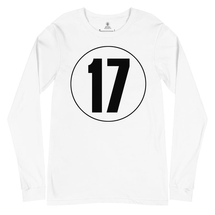 Unisex Long Sleeve Tee: Black on White 17