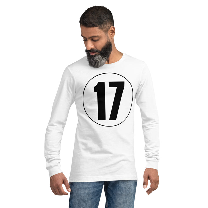 Unisex Long Sleeve Tee: Black on White 17