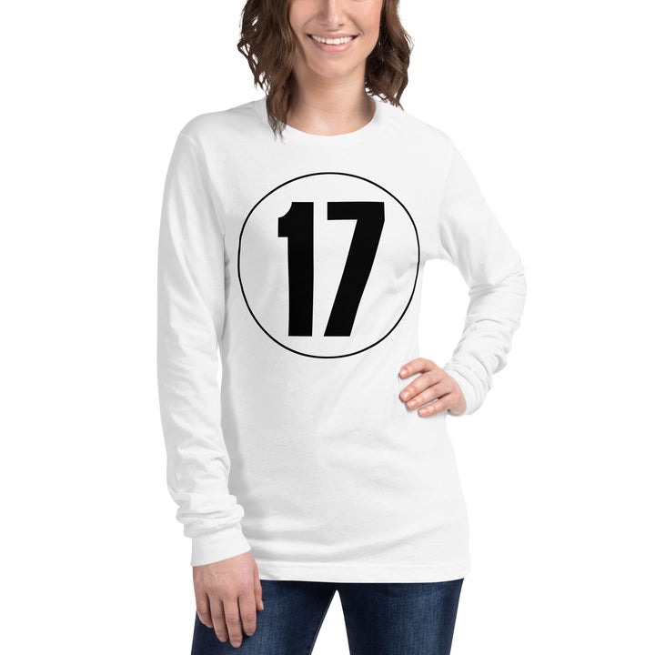 Unisex Long Sleeve Tee: Black on White 17