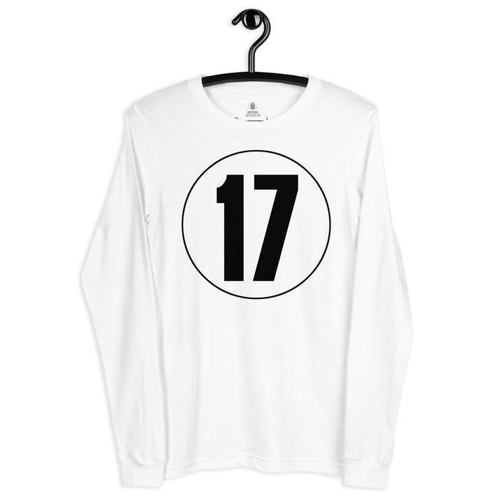 Unisex Long Sleeve Tee: Black on White 17