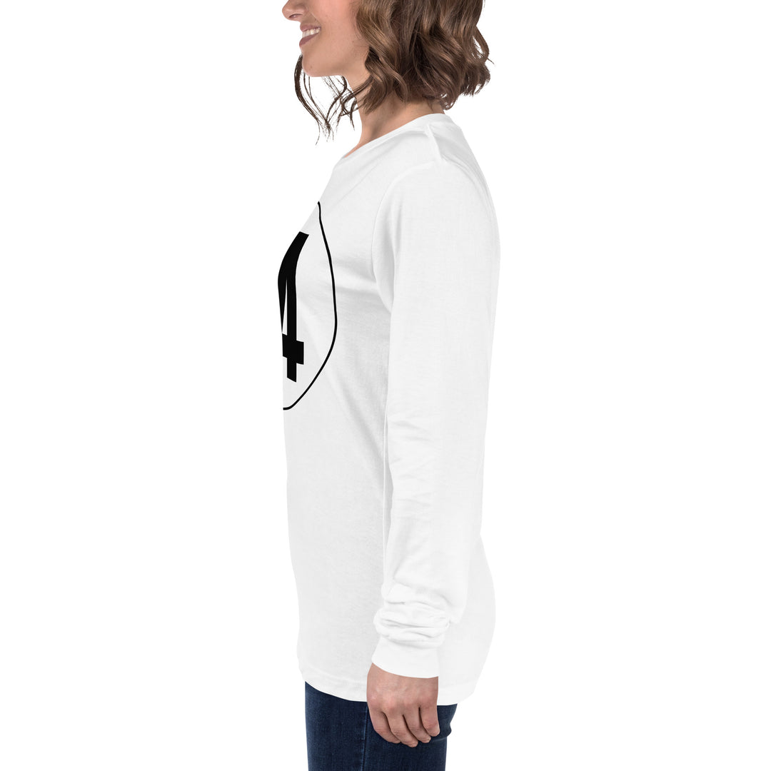 Unisex Long Sleeve Tee: Black on White 14