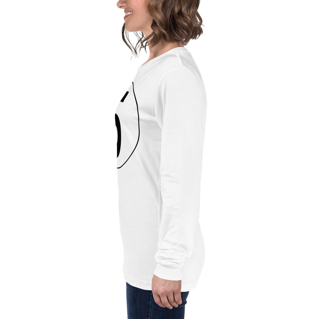 Unisex Long Sleeve Tee: Black on White 5