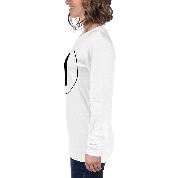 Unisex Long Sleeve Tee: Black on White 9