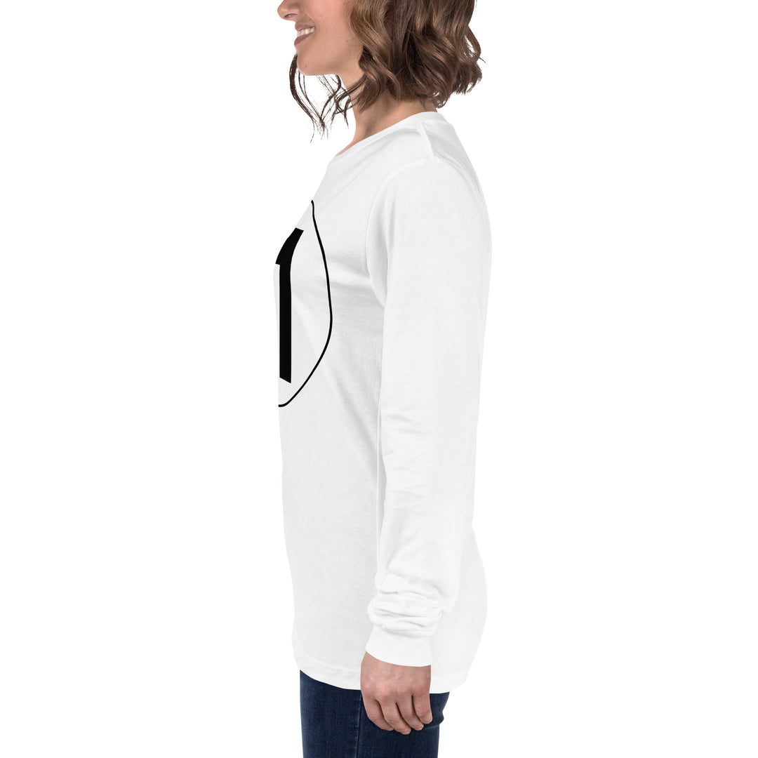 Unisex Long Sleeve Tee: Black on White 11