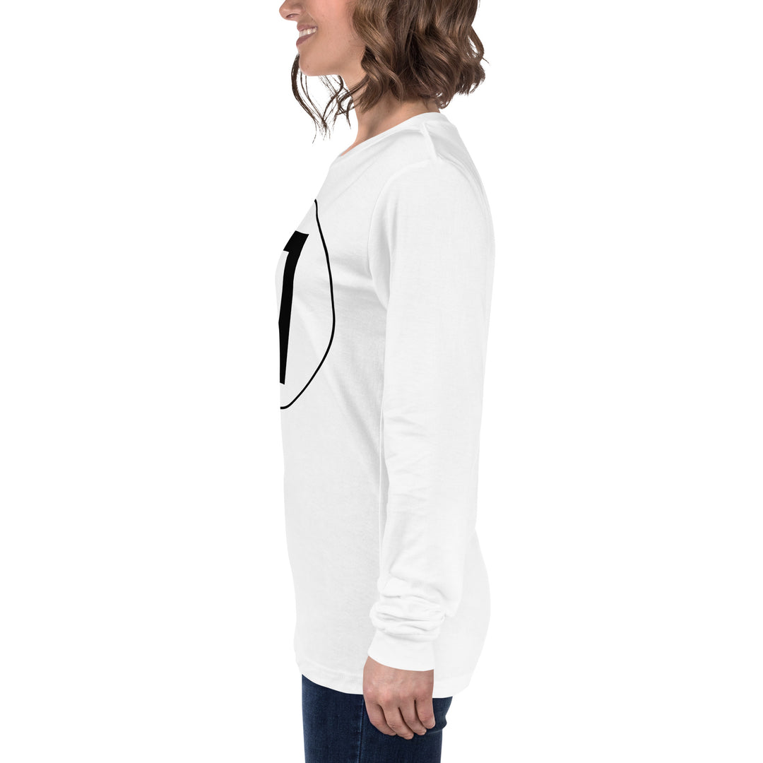 Unisex Long Sleeve Tee: Black on White 17