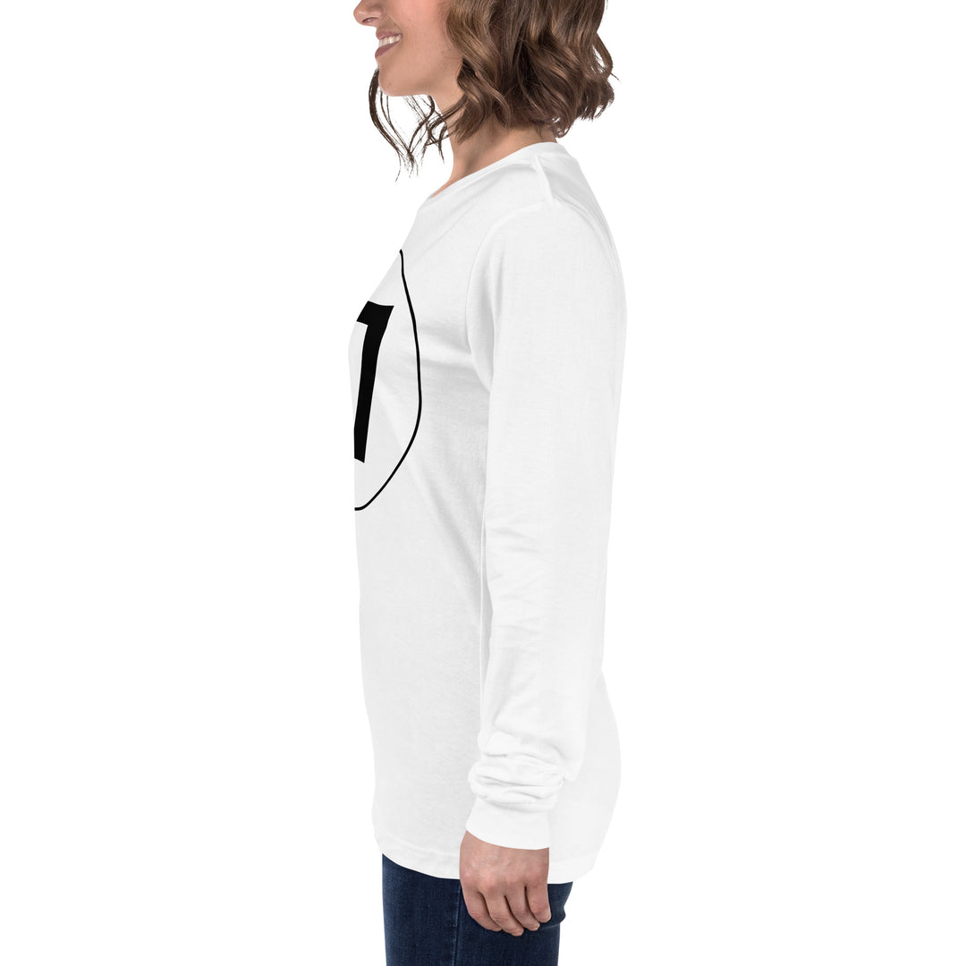 Unisex Long Sleeve Tee: Black on White 27