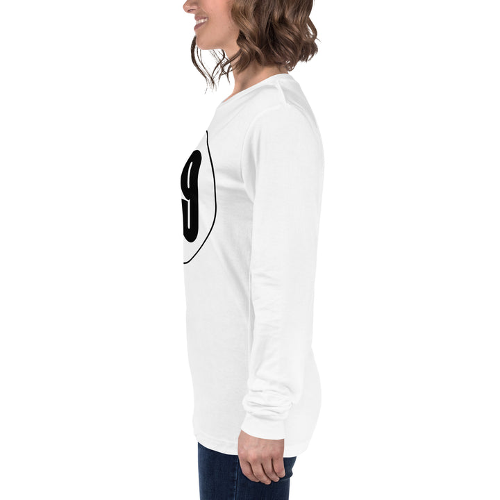 Unisex Long Sleeve Tee: Black on White 29