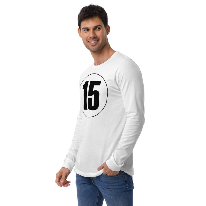 Unisex Long Sleeve Tee: Black on White 15