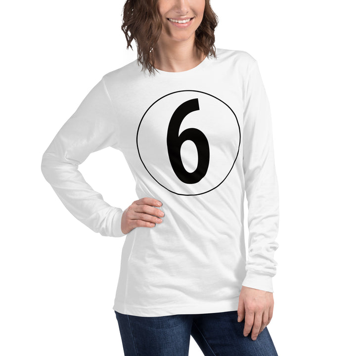 Unisex Long Sleeve Tee: Black on White 6