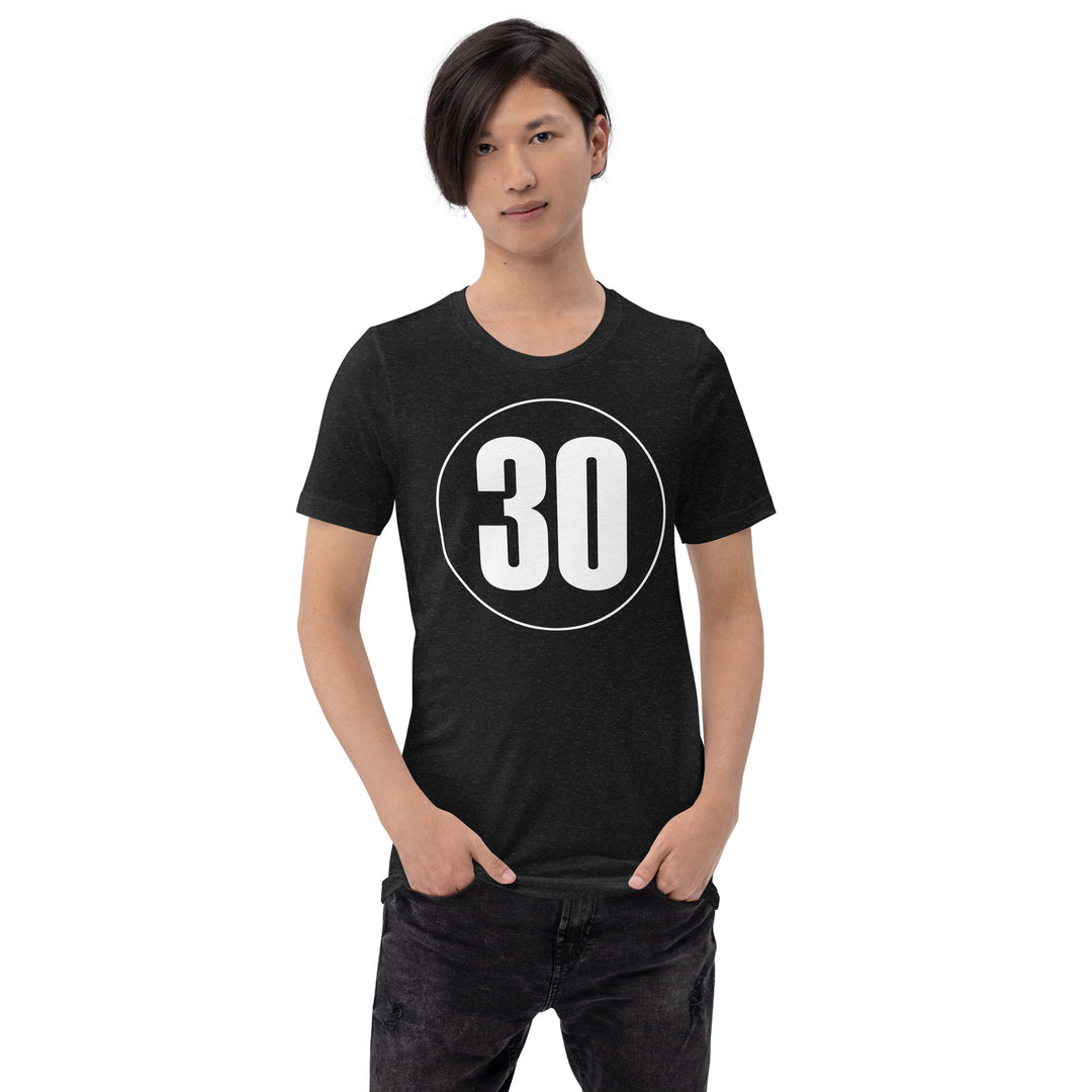 Unisex t-shirt: White on Black 30