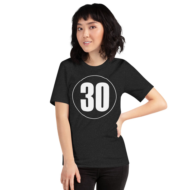 Unisex t-shirt: White on Black 30