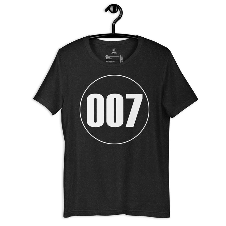 Unisex t-shirt: White on Black 007