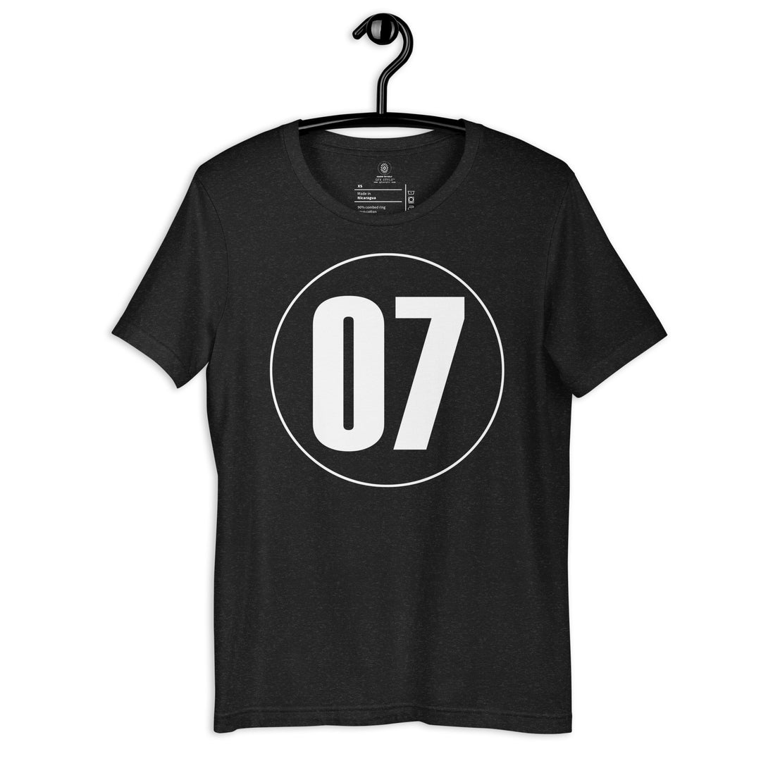 Unisex t-shirt: White on Black 07