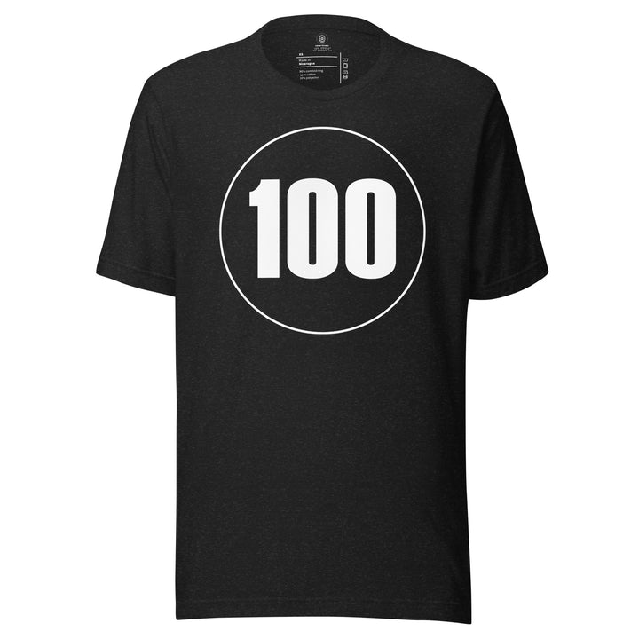 Unisex t-shirt: White on Black 100