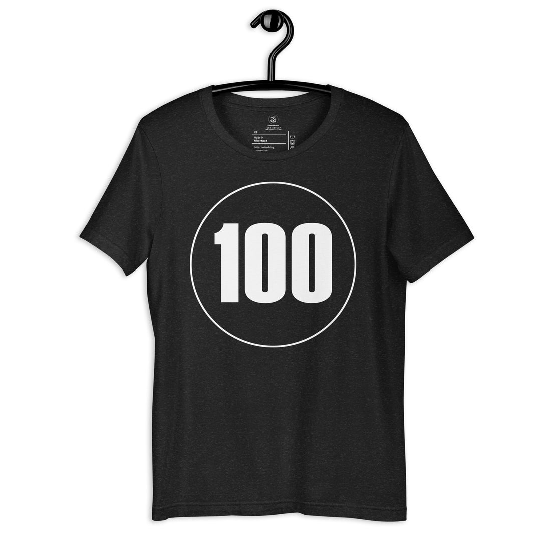 Unisex t-shirt: White on Black 100