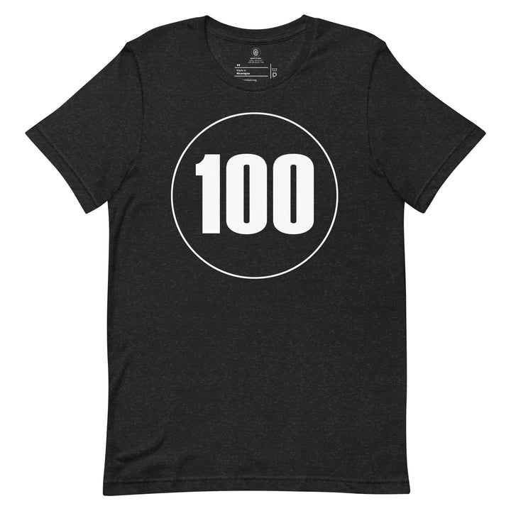 Unisex t-shirt: White on Black 100