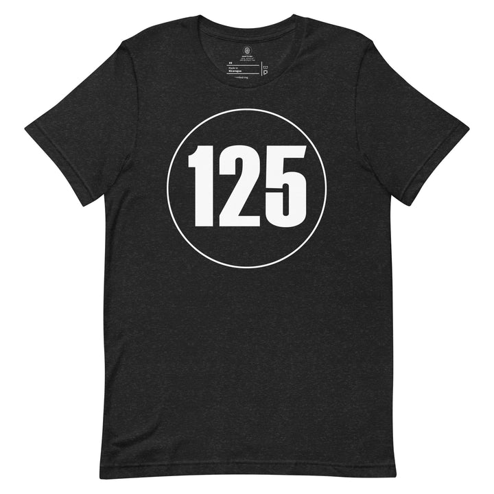 Unisex t-shirt: White on Black 125