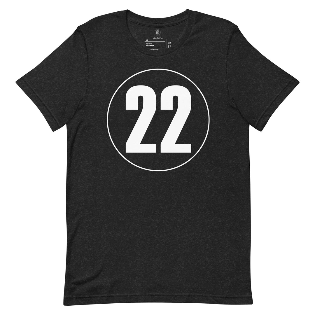 Unisex t-shirt: White on Black 22