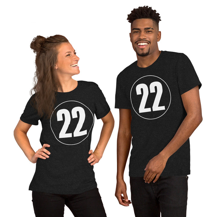 Unisex t-shirt: White on Black 22