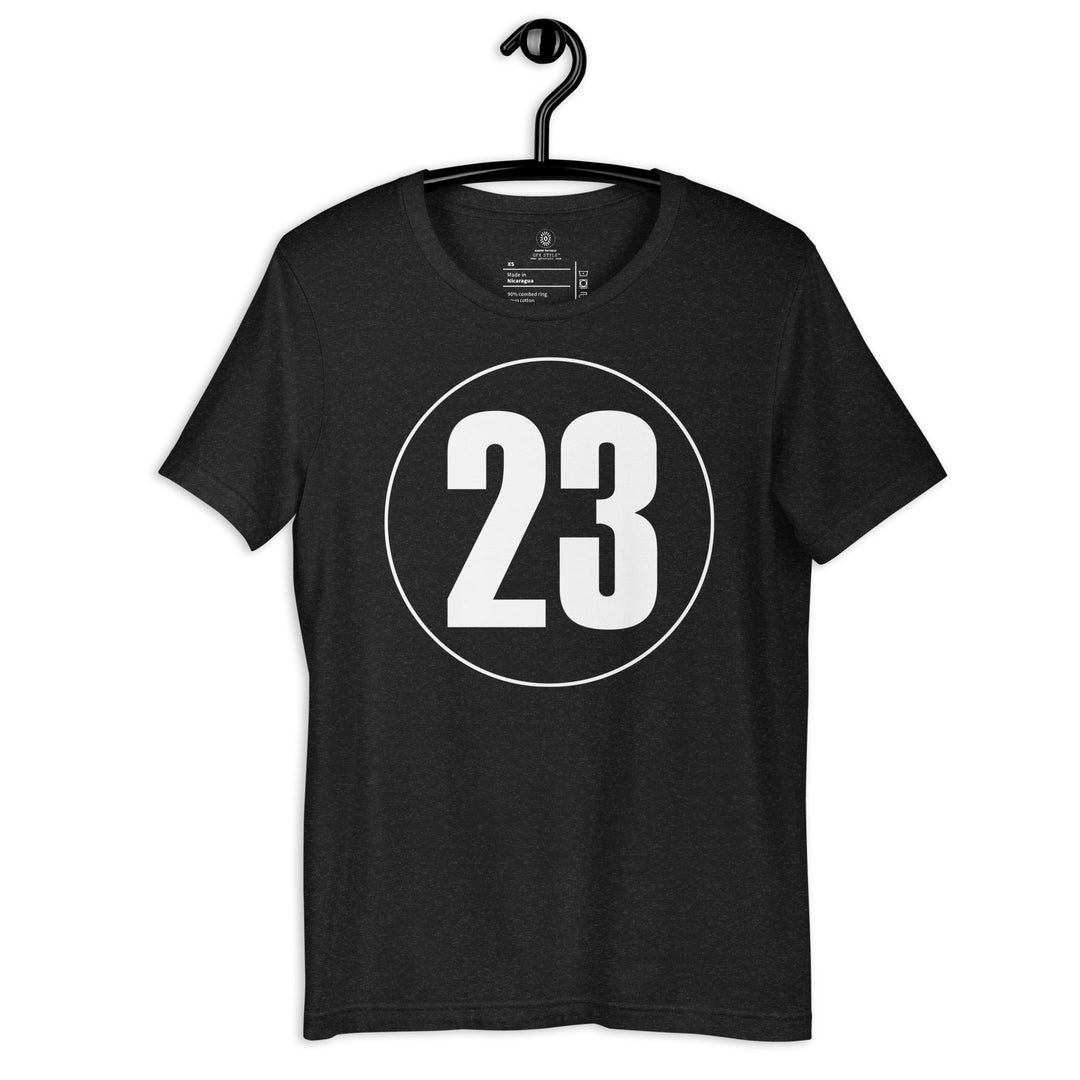 Unisex t-shirt: White on Black 23