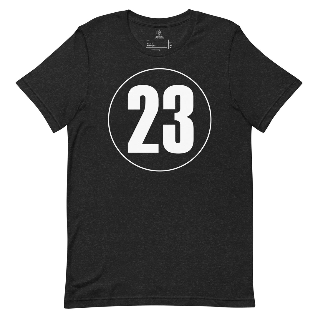 Unisex t-shirt: White on Black 23