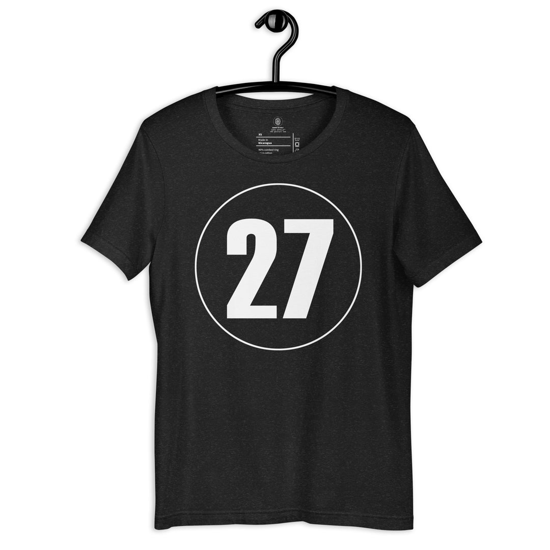 Unisex t-shirt: White on Black 27