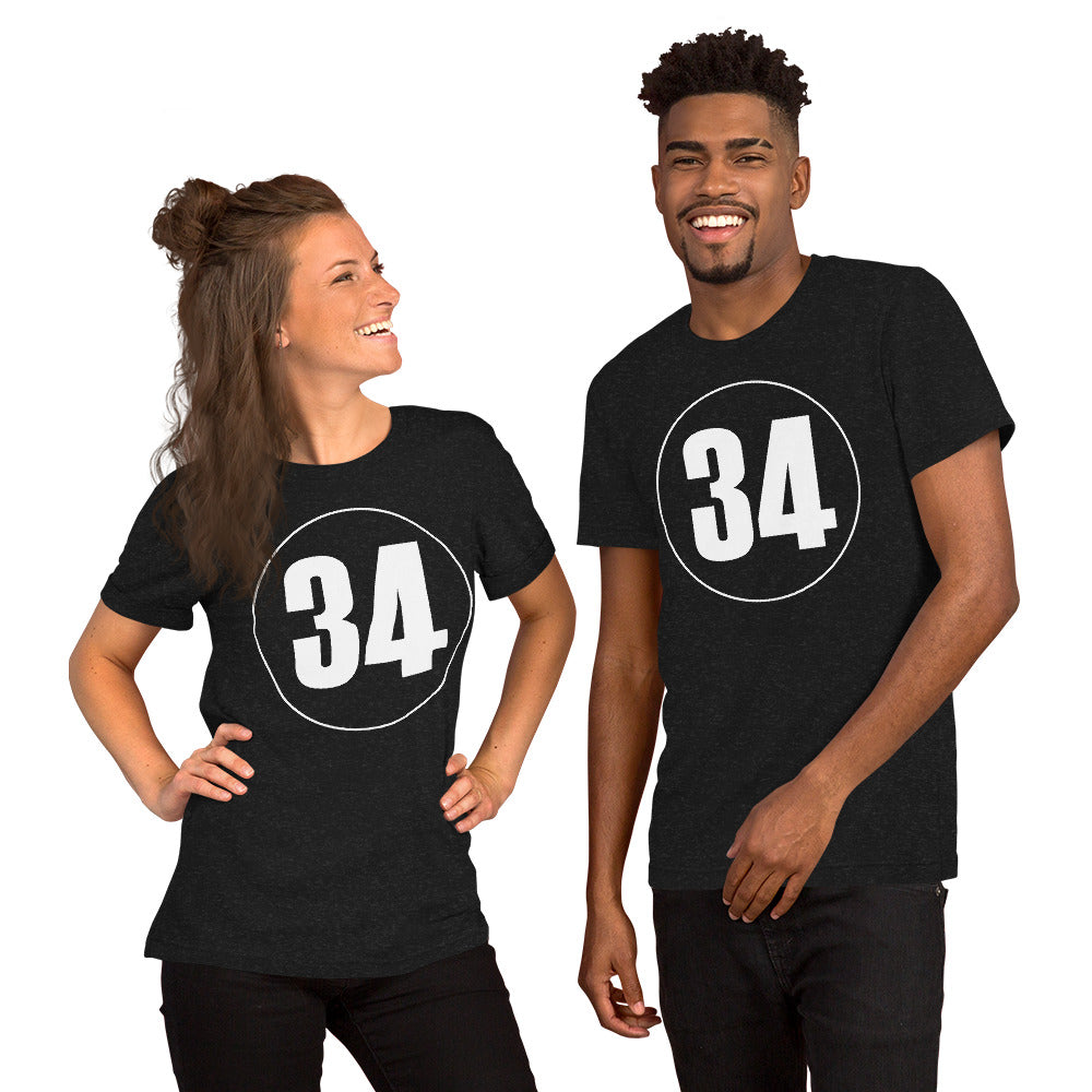 Unisex t-shirt: White on Black 34