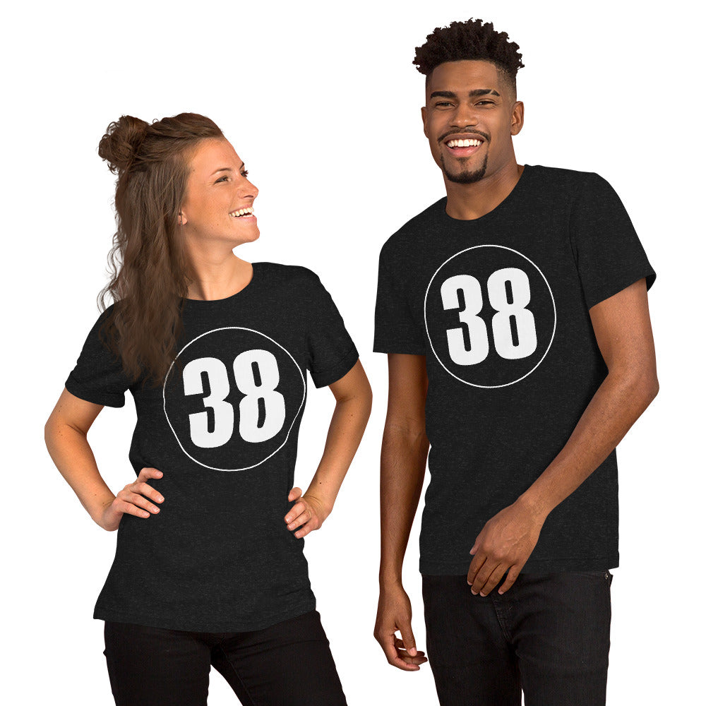 Unisex t-shirt: White on Black 38