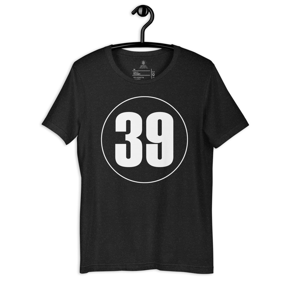 Unisex t-shirt: White on Black 39