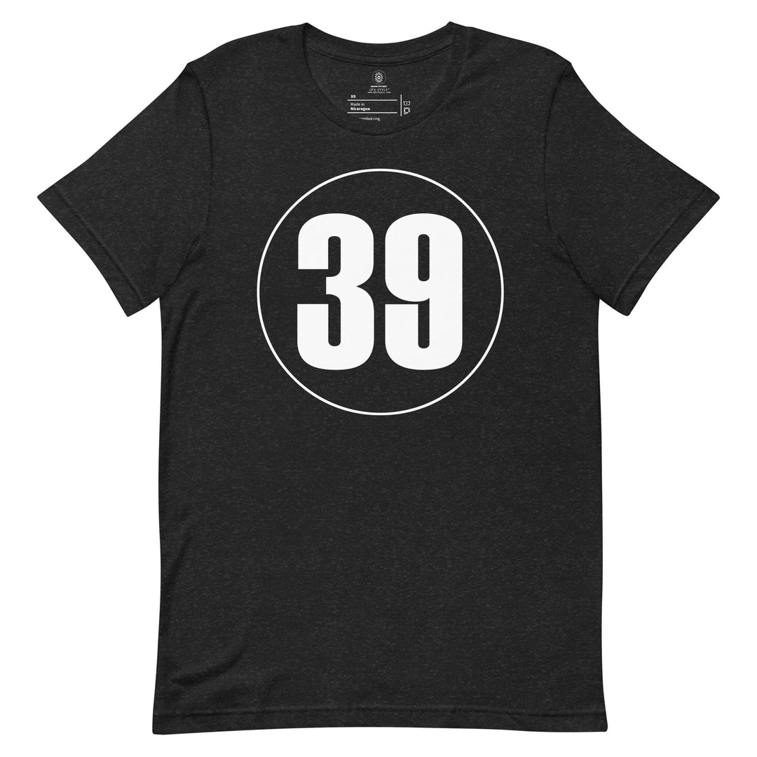 Unisex t-shirt: White on Black 39