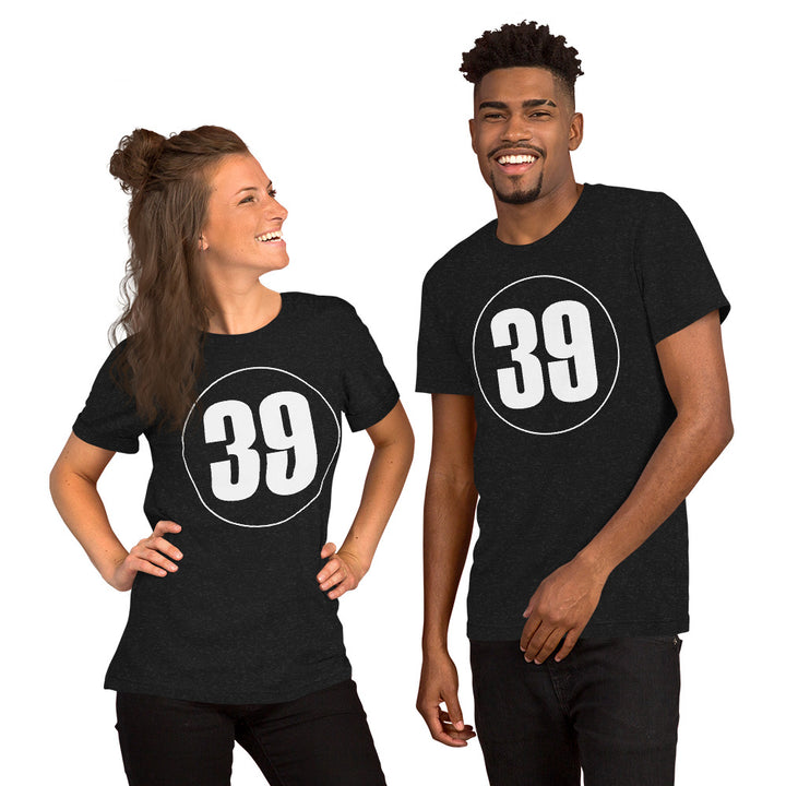 Unisex t-shirt: White on Black 39