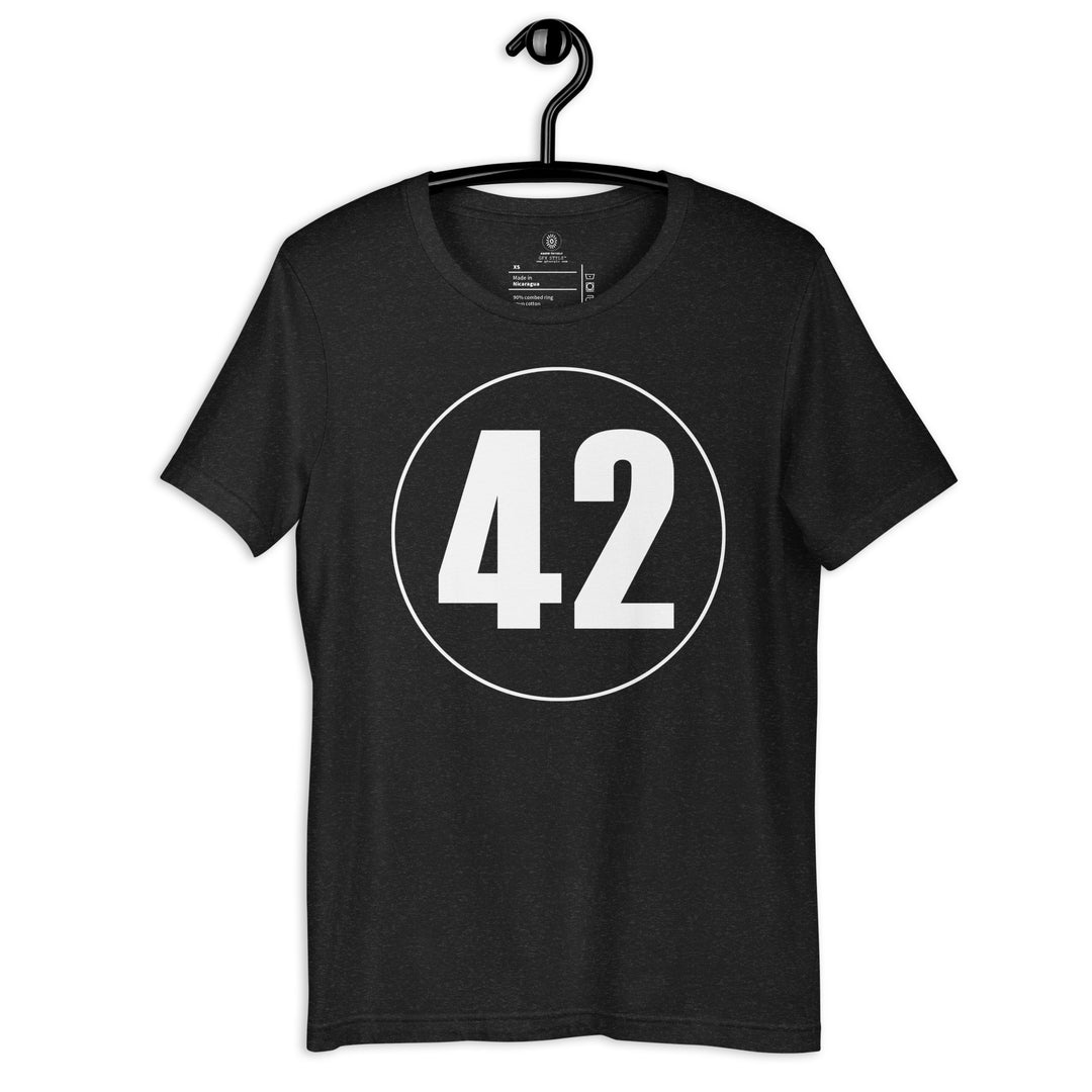 Unisex t-shirt: White on Black 42