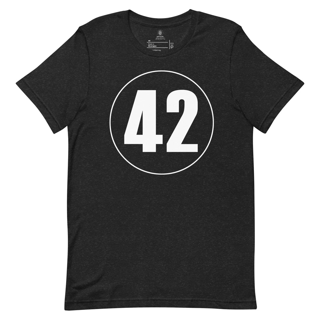 Unisex t-shirt: White on Black 42