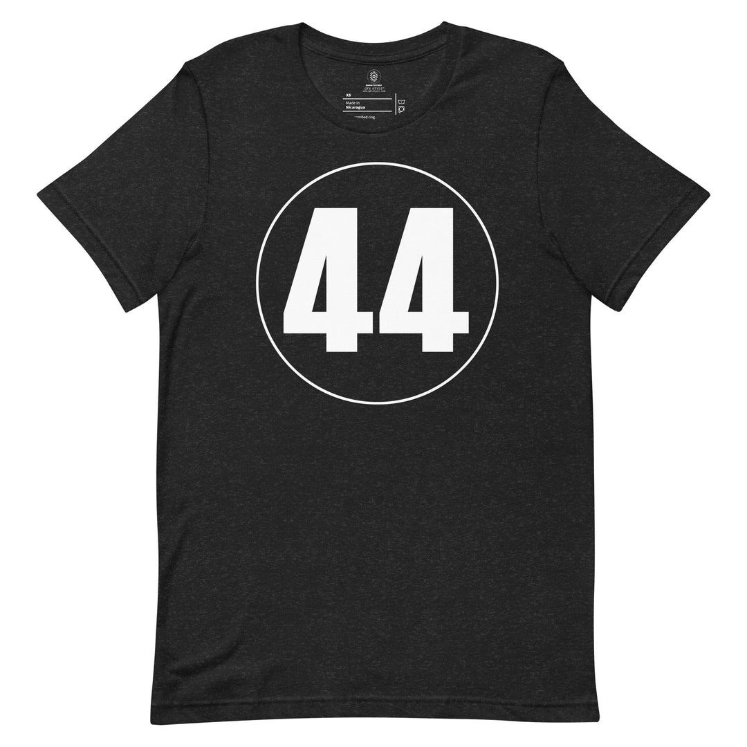 Unisex t-shirt: White on Black 44