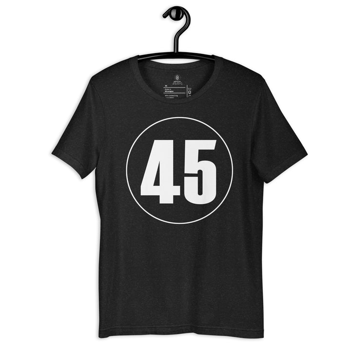 Unisex t-shirt: White on Black 45