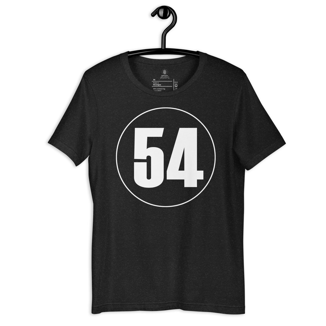 Unisex t-shirt: White on Black 54