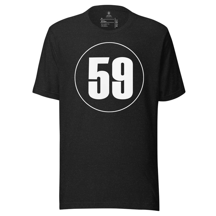 Unisex t-shirt: White on Black 59