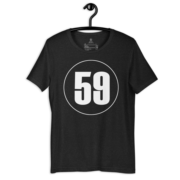 Unisex t-shirt: White on Black 59